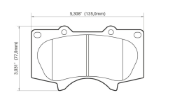 Колодки тормозные DC0976V17 DC brakes Street HD+, перед LEXUS GX460 / GX470;  Prado 150/120; PAJERO