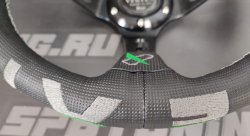 Руль спортивный Vertex 1996 с выносом экокожа тисненая (зеленый)