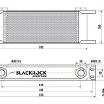 Радиатор масляный 44 рядов; 330 mm ширина; STD-RС (M22x1,5 выход) BlackRock Lab