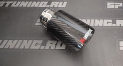 Насадка на глушитель Akrapovic style закругленная с карбоном 57мм, 89мм.