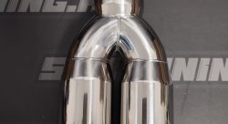 Насадка на глушитель двойная 60мм, 132мм, хром