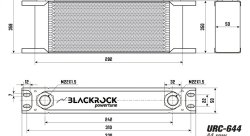 Радиатор масляный 44 рядов; 330мм ширина; STD-RС (M22x1,5 выход) BLACKROCK LAB