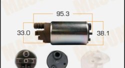 Насос топливный Masuma сетка в комплекте, графитовый коллектор. 