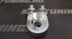 Адаптер для установки масляного радиатора 45 градусов, серебро