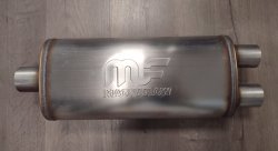 Бочка выхлопная Magnaflow style выхода Y57мм*2-63мм длина 455мм (вынос-вынос-центр)