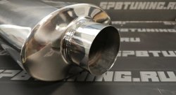 Бочка выхлопная вход N1 RS Type Single 76мм - выход 100мм