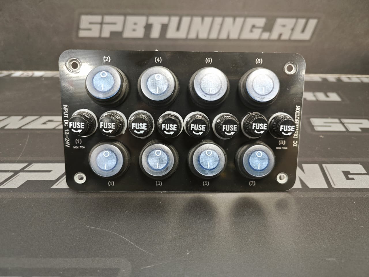 Панель управления пластик, 8 кнопок, 12V