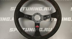 Руль спортивный OMP CORSICA замша, красный, диам.350мм