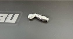 Фитинг AN4 45 градусов усиленный под тефлоновый шланг (PTFE) серебристый