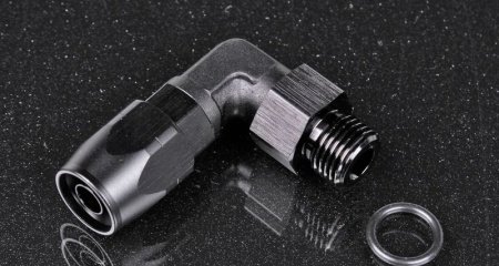 Фитинг AN6 под шланг AN резьба ORB6 90 градусов