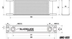 Радиатор масляный 25 рядов; 405мм ширина; STD-RС (M22x1,5 выход) BLACKROCK LAB