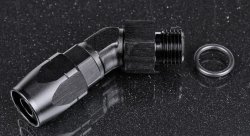 Фитинг AN6 под шланг AN резьба ORB6 45 градусов AB88