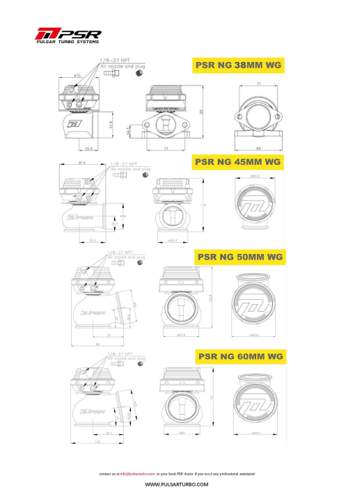 Вестгейт 50мм Pulsar Gen 2