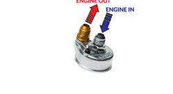 Проставка 3/4*16UNF (62мм), к блоку под вынос масляного фильтра GREX Greddy