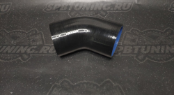 Патрубок силиконовый 76-83мм 45град. - черный