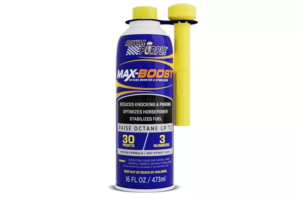 Присадка топливная (БЕНЗИН) ROYAL PURPLE MAX-BOOST OCTANE BOOSTER & STABILIZER, (473 мл.)