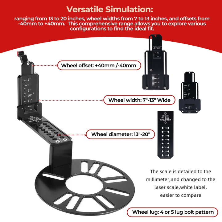 Инструмент для измерения вылета колесных дисков