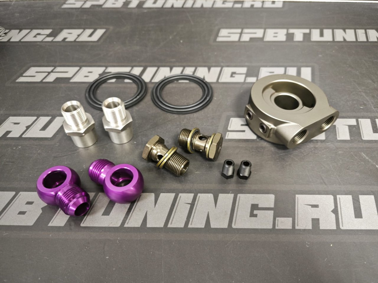 Проставка SK Custom под масляный радиатор с банжо болтами