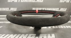 Руль спортивный Beltenick с выносом 90мм, замша, красная нить