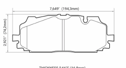 Колодки тормозные DC1894P17 DC Brakes Street STR.S+ передние A4 B9 RS4; A5 F53; Q5 FYB; Q7 4MB; Akebono