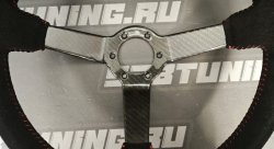 Руль спортивный Beltenick с выносом 90мм, замша, красная нить