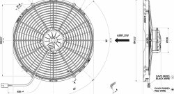 Вентилятор охлаждения SPAL (толкающий) 16" (385мм) 3450 м3/ч