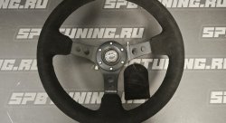 Руль NRG 350мм, большой вылет, замша, черная нить RST-006-S