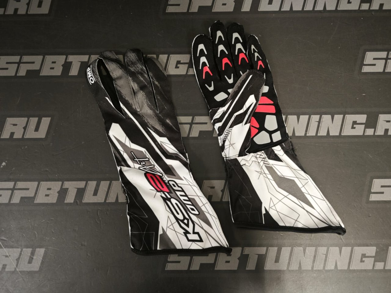 OMP KS-2 ART перчатки для картинга, черный/белый, р-р XL