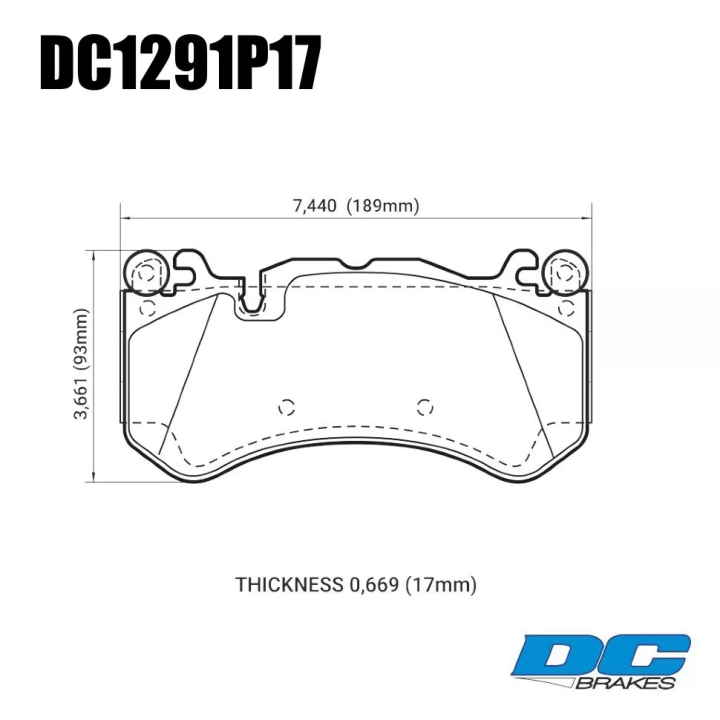 Колодки тормозные DC1291P17 DC Brakes Street STR.S+, перед. AUDI RS6 MK3 4F; RS7 4GA,