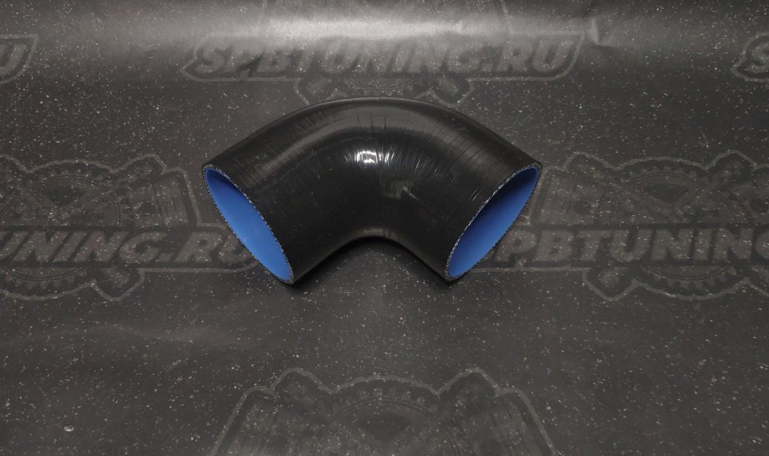 Патрубок силиконовый 4' (102мм) 90 градусов, черный