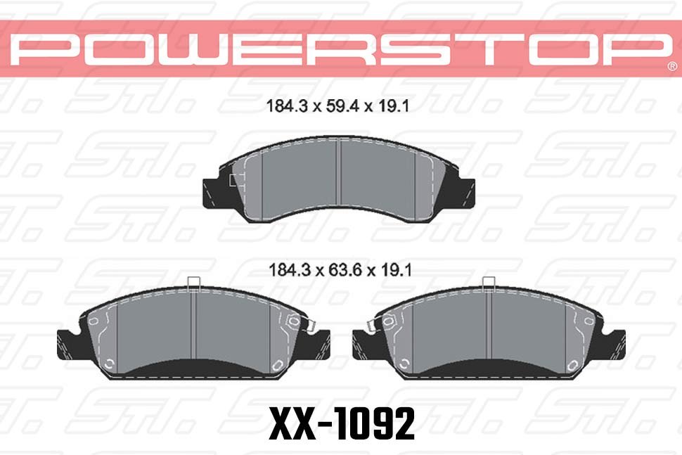 Колодки тормозные 23-1092 PowerStop Z23 передние CADILLAC Escalade; Chevrolet Tahoe 2009-2020