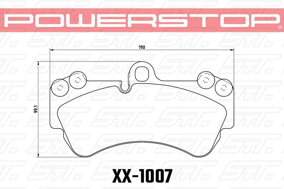 Колодки тормозные 26-1007 PowerStop Z26 передние PORSCHE CAYENNE (955); VW TOUAREG 330mm
