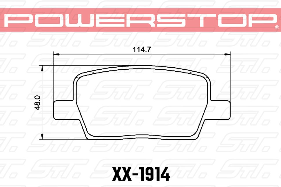 Колодки тормозные 23-1914 PowerStop Z23 задние Cadillac XT5; XT6; CHEVROLET Blazer 2018-> ; Traverse