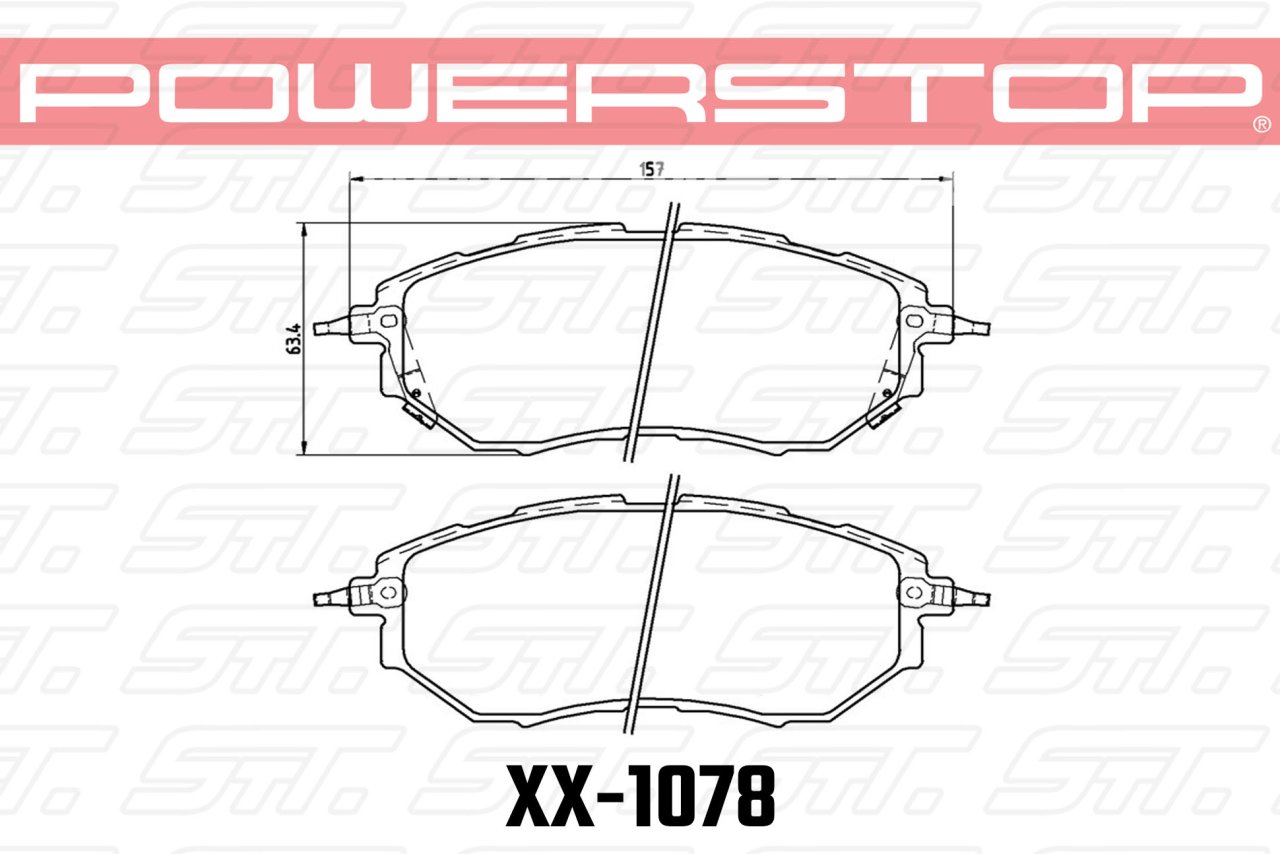 Колодки тормозные 17-1078 PowerStop Z17 передние SUBARU Legacy / Outback / Tribeca