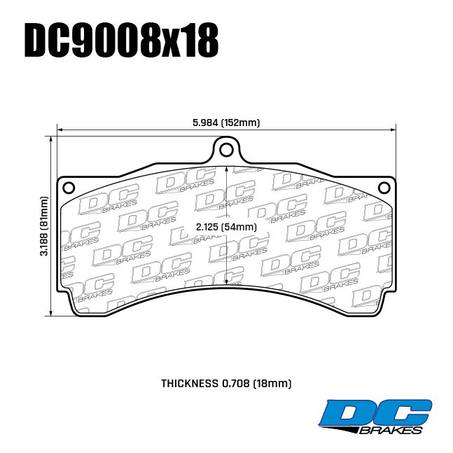 Колодки тормозные DC9008P17 DC Brakes Street STR.S+ AP RACING CP5555, CP5060, HPB Тип 3, 6 pot D54mm