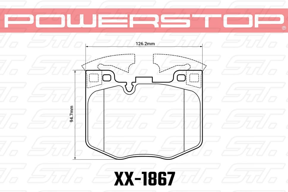 Колодки тормозные 23-1867 PowerStop Z23 перед BMW 5 G30, 6 G32GT, X3 G01, X4 G02, 7 G11