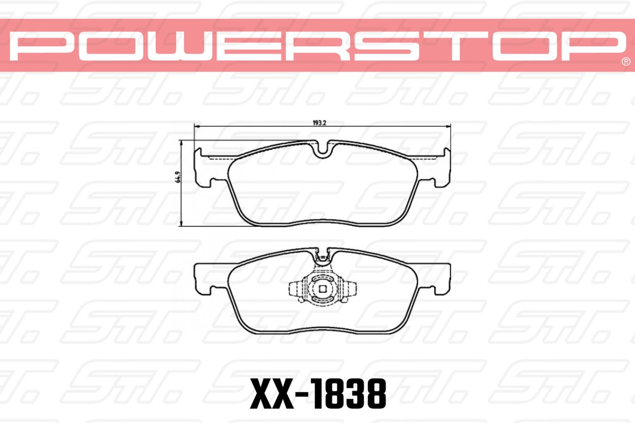 Колодки тормозные 26-1838 PowerStop Z26 передние JAGUAR E-PACE; LAND ROVER DISCOVERY 2014-> ; RANGE