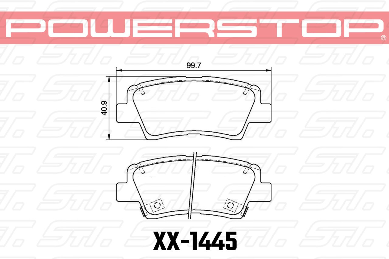 Колодки тормозные 17-1445 PowerStop Z17 задние KIA RIO; SPORTAGE; HYUNDAI SONATA; TUCSON; GEELY;