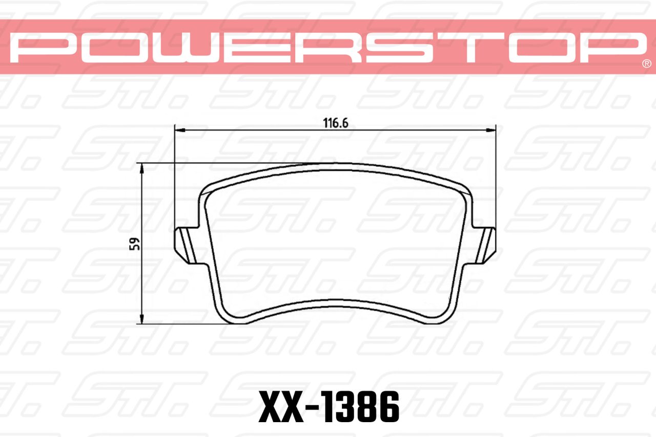 Колодки тормозные 23-1386 PowerStop Z23 задние AUDI A5, A4, Q5, A6, A7, A8