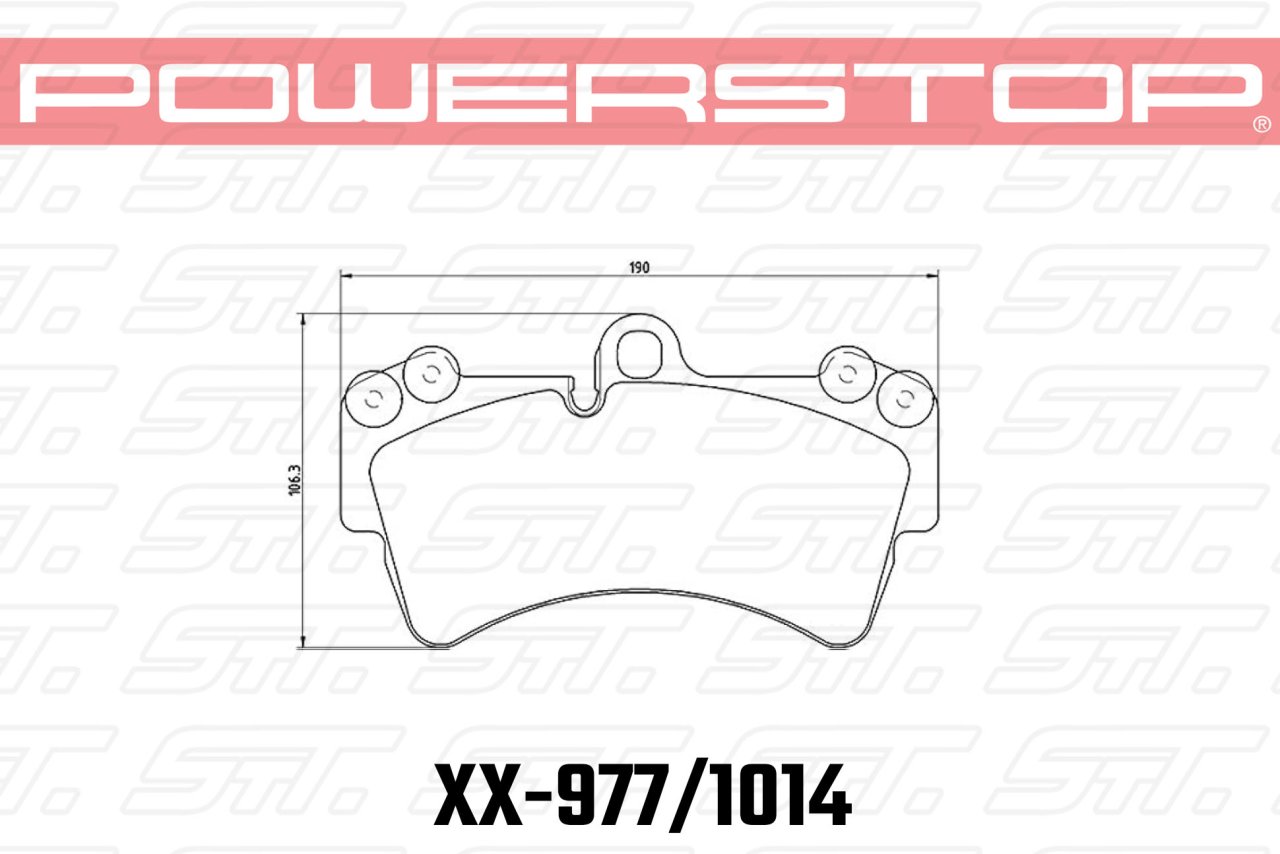Колодки тормозные 23-1014 PowerStop Z23 передние PORSCHE Cayenne (955); Audi Q7; VW Touareg