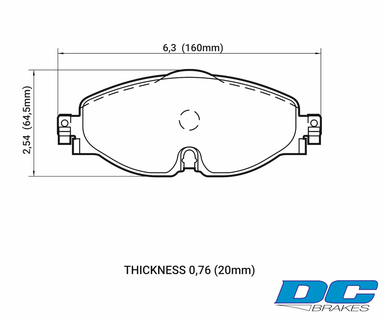 Колодки тормозные DC9005E20 DC Brakes RT.2, перед VW GOLF VII; Passat 3G; AUDI TT FV3; A3 8V1