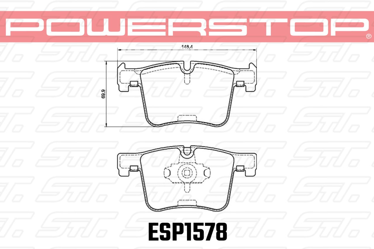 Колодки тормозные ESP1578 PowerStop EURO-STOP передние BMW 1 F20; 3 F30; 4 F32; X3 F25; X4 F26