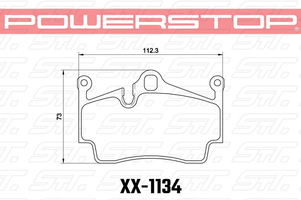 Колодки тормозные 23-1134 PowerStop Z23 задние Cayman, Boxster 981, 982,987