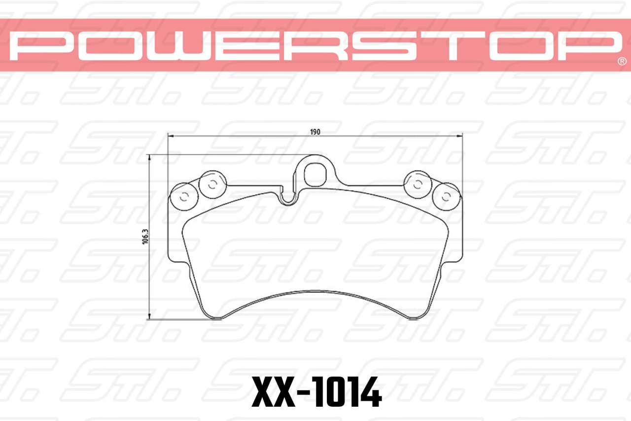 Колодки тормозные 26-1014 PowerStop Z26 передние PORSCHE Cayenne (955); Audi Q7; VW Touareg