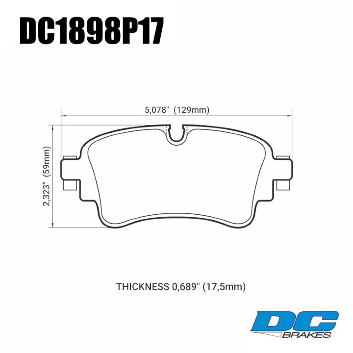Колодки тормозные DC1898P17 DC brakes Street STR.S+, задн A4 B9; A5 F53; Q5 FYB; Q7 4MB; TOUAREG CR7