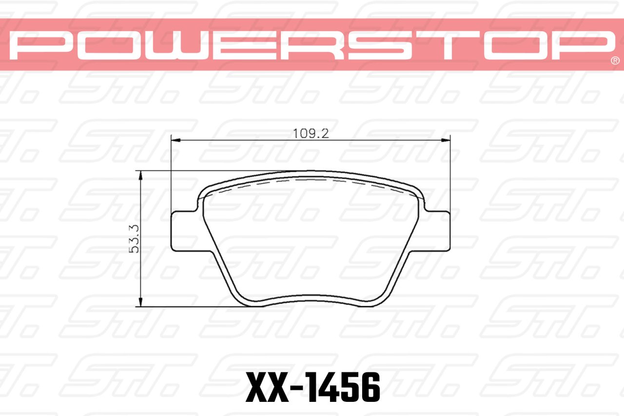 Колодки тормозные 23-1456 PowerStop Z23 задние AUDI A3 8P; VW Golf 6; Skoda Octavia