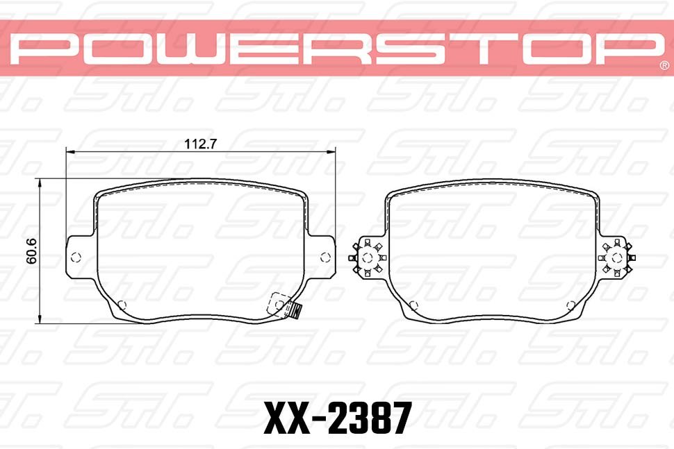 Колодки тормозные 23-2387 PowerStop Z23 задние TESLA Model 3; Model Y;