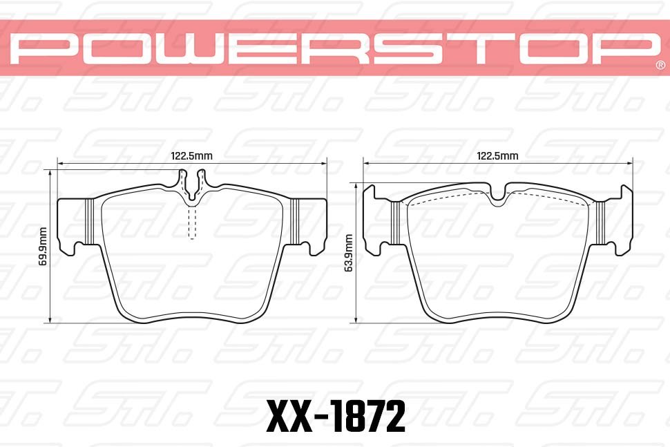 Колодки тормозные 26-1872 PowerStop Z26 задние MB GLC X253; C W205