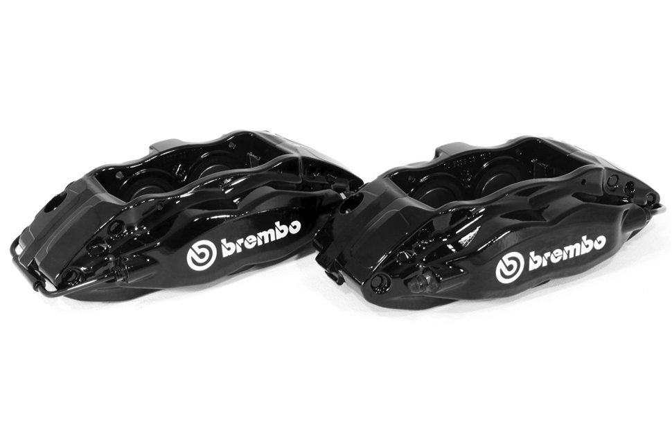 Комплект суппортов 2 шт. Черные, Brembo 4 поршня: 40mm - 44mm