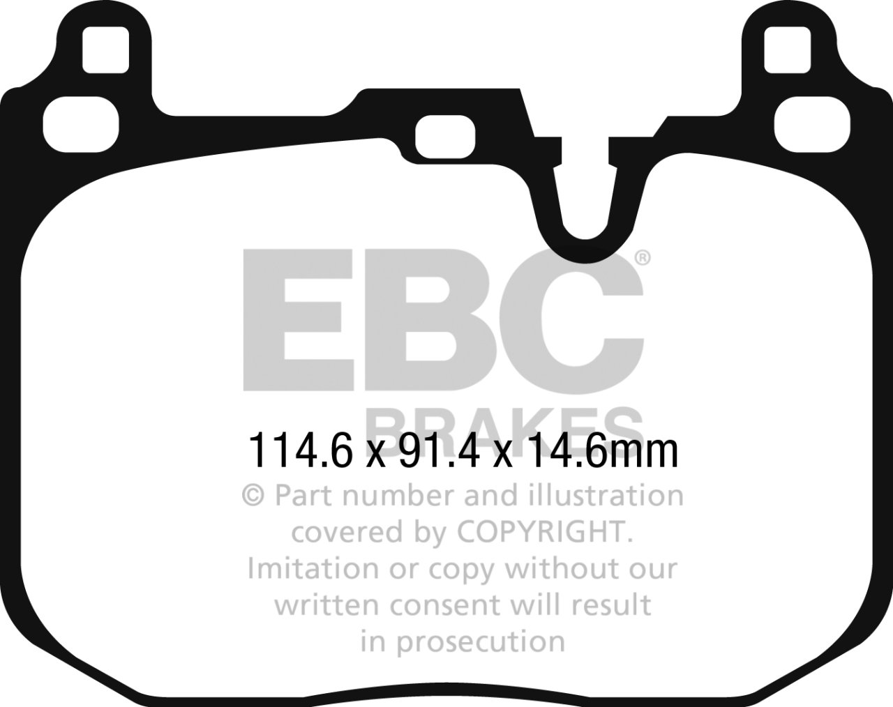 Колодки тормозные DP52271NDX EBC Bluestuff перед MINI JCW F56, F54, F60; BMW 1 F40 M135iX;